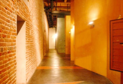 Residential hallway inside 355 Bryant Lofts in San Francisco.