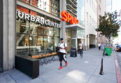 Exterior of SPUR Urban Center Galleries / St. Clare Coffee in San Francisco.