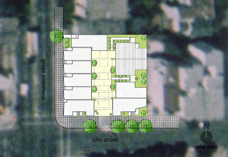 Site plan for Bell Mews in San Francisco. 