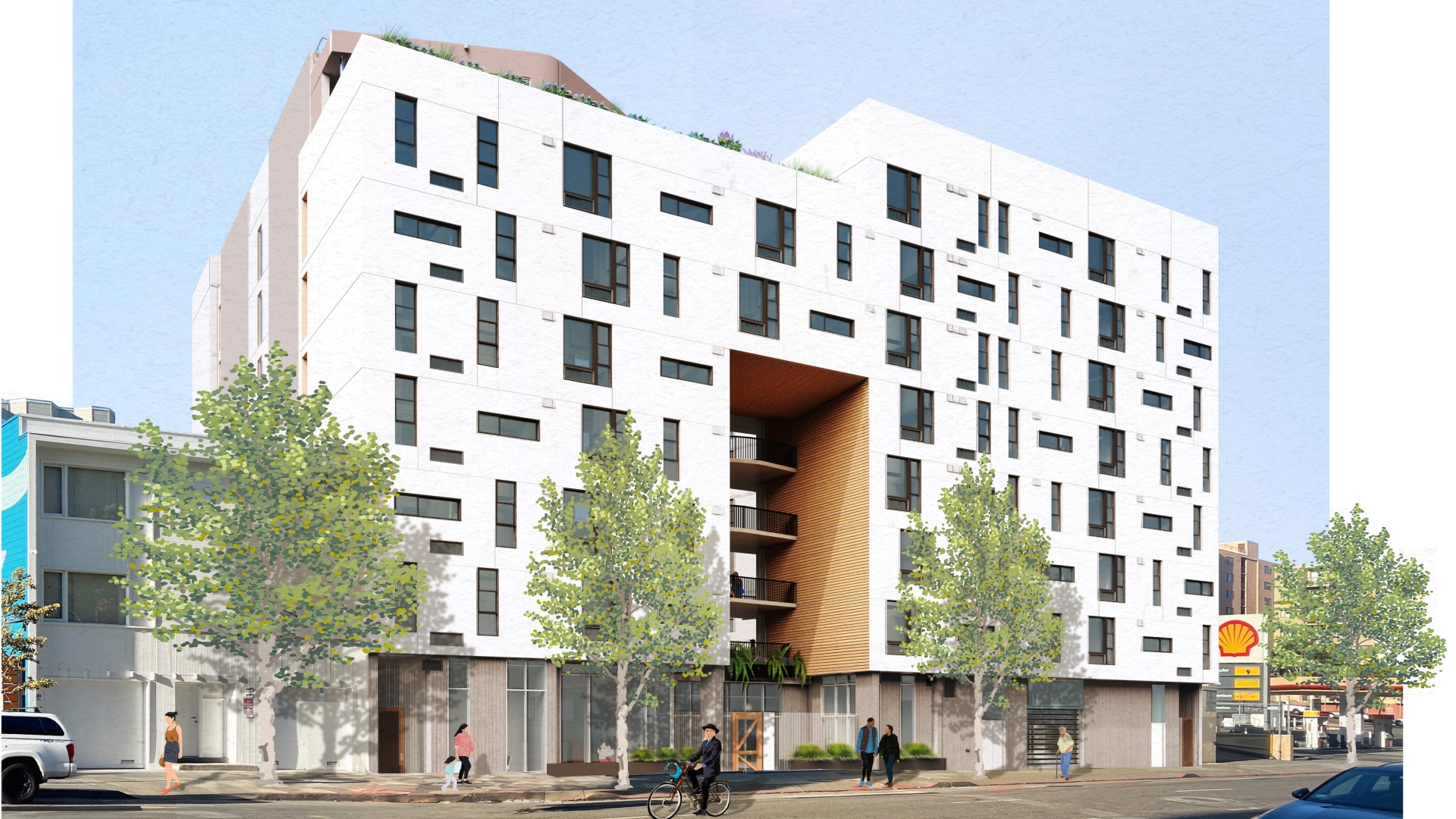 Exterior rendering of 850 Turk.