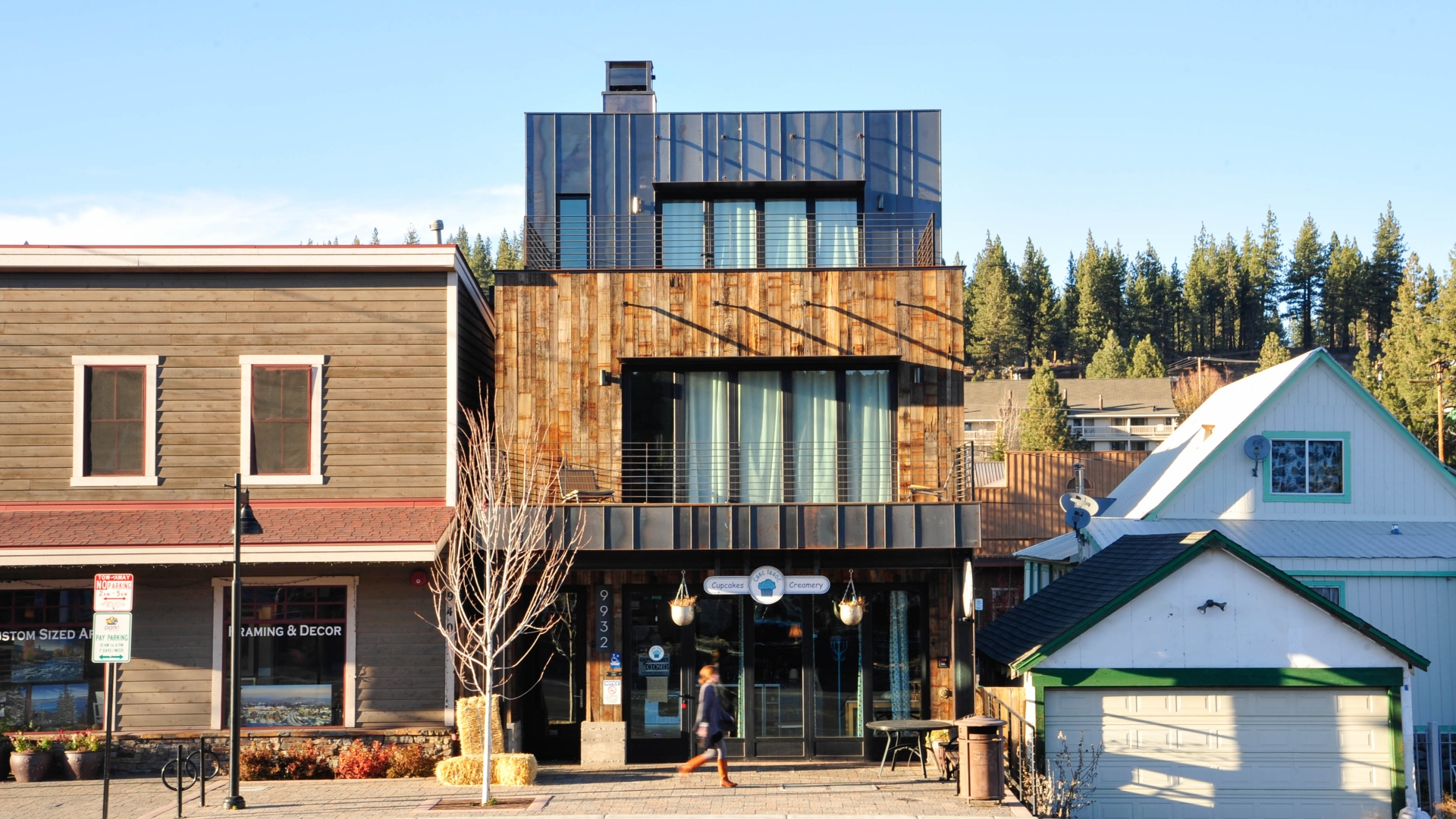 Exterior view of Truckee Prototype Mixed-Use Townhouse in Truckee, California.