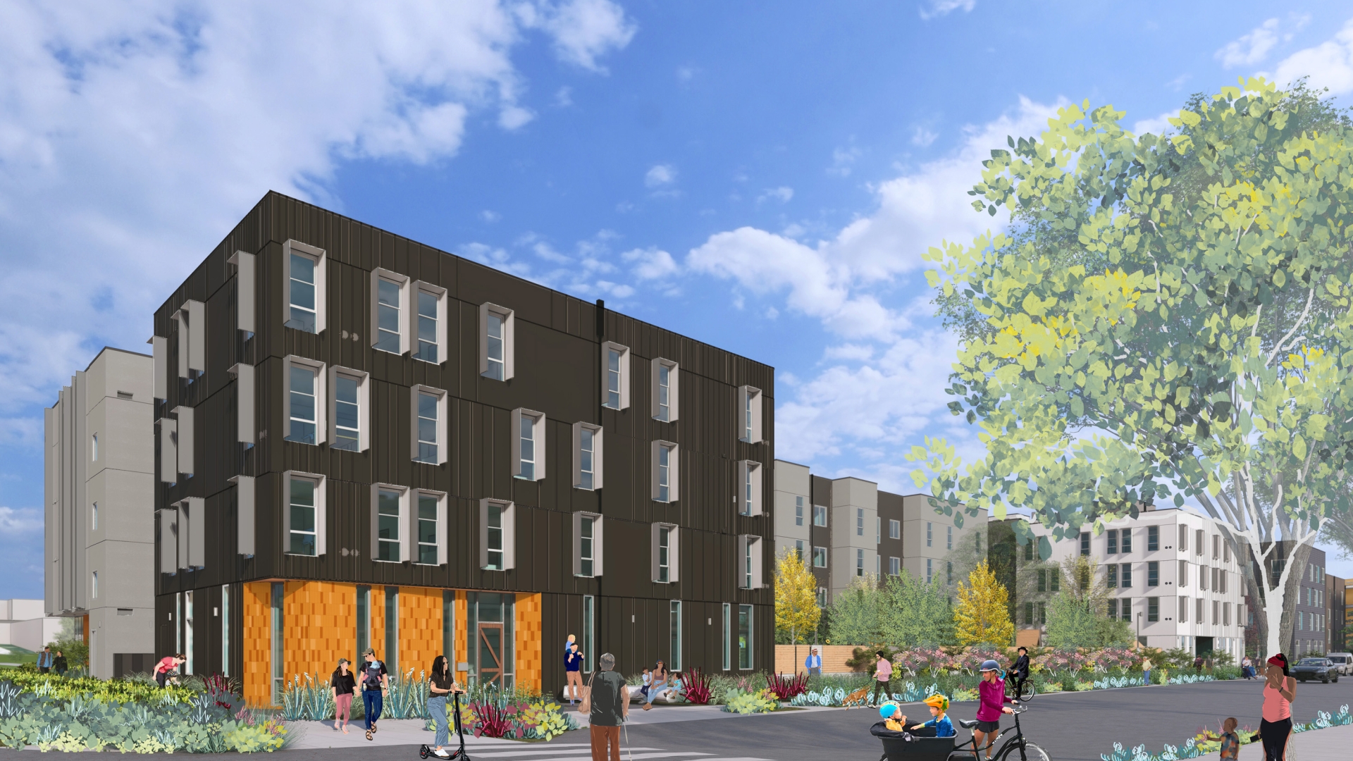 Exterior rendering of Midway Village Phase 2.