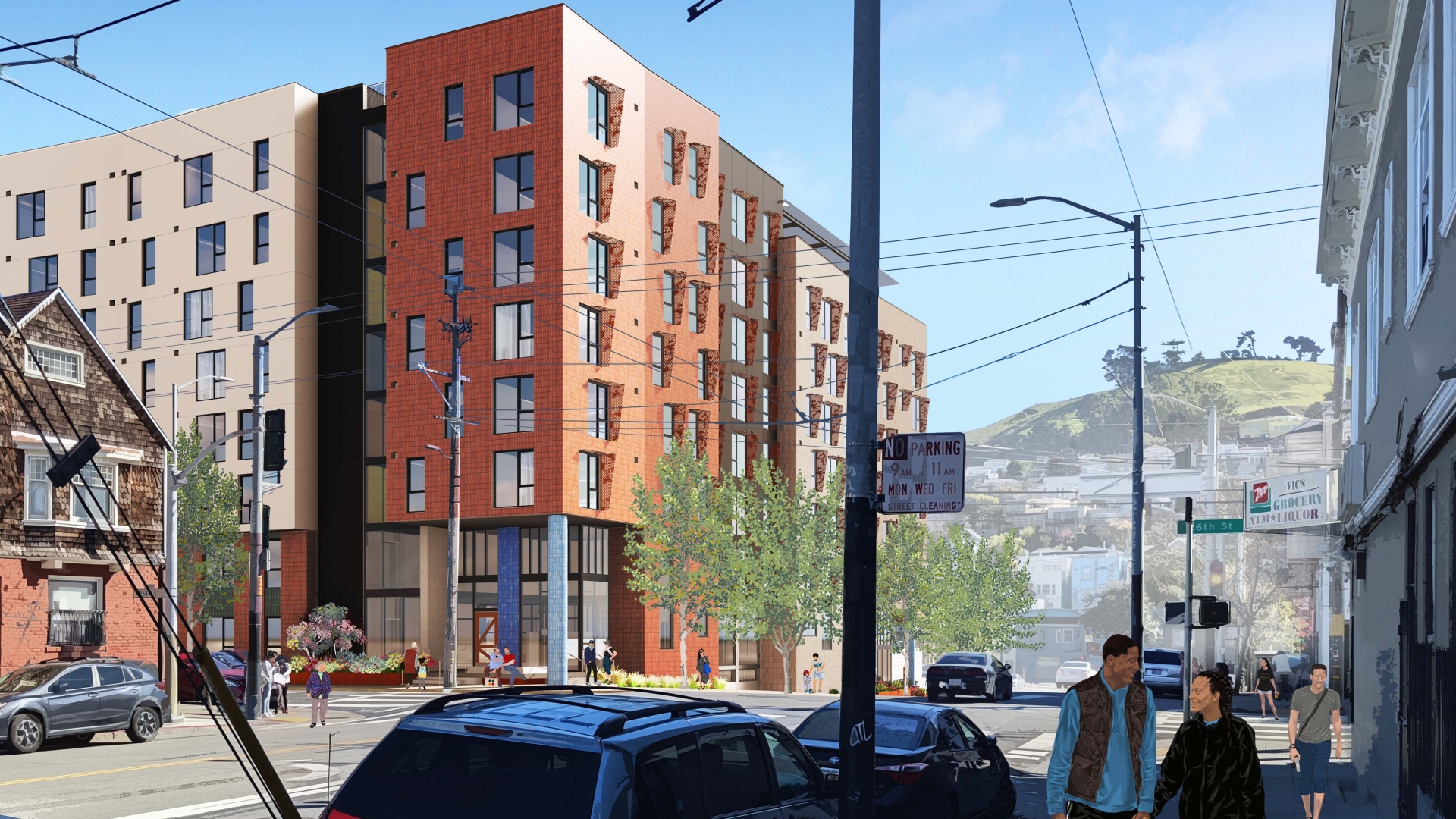 Exterior rendering of 1515 South Van Ness.