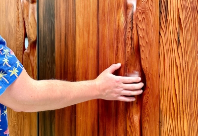 DBA_OAK sliding doors made of redwood.