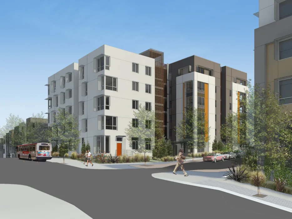 Rendered exterior of 847-848 Fairfax Avenue in San Francisco.
