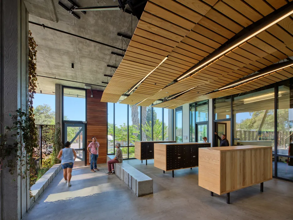 Interior view of the lobby at Sango Court.