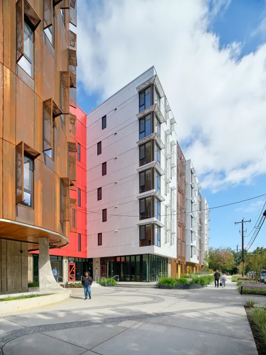 Exterior view of Africatown Plaza in Seattle.