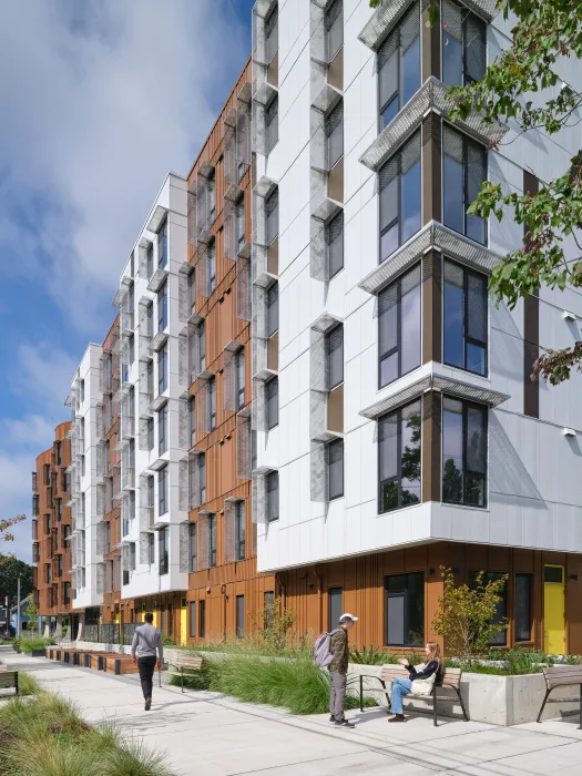 Exterior view of Africatown Plaza in Seattle.